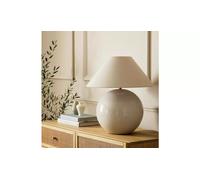 Circle Ceramic Table Lamp is Inviting Atmosphere in The Bedroom, Living Room, or Hallway, 51cm - Cream