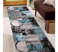 Circle Design Soft Indoor Runner Rug 2' x 7'2" Gray
