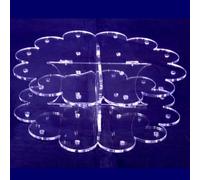 Circle Doily Round Cake Pop Stand 21cm Diameter Holds 16 Cakepops, Clear Acrylic