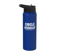 Circle Enthusiast - Funny Pi Day Math Lover Stainless Steel Insulated Water Bottle