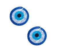 Circle Evil Eye Hair Clip for Women,PVC Small Hair Claw,Pack of 2,Blue | Excellent texture, Good glossiness,Smooth to the touch,Mild and non-irritating to all hair