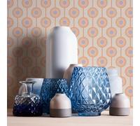 A.S. Création Wallpaper Retro 70s Circles 395375 – Beige/Orange/Purple/Pink – 8.5m x 0.53m