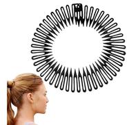 Circle Headband - Full Circular Stretch Comb, Hair Wrap Hairband Holder with Secure Grip Design, Comfortable Non Slip Styling Feature, Ideal for Women Girls Daily Wear Accessories