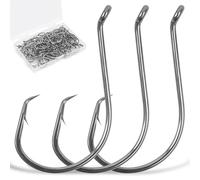 Circle Hooks Fishing Hooks,50/100pcs 2X Strong Octopus Hooks Sea Fishing Hooks Offset Sport Circle Hooks for Saltwater Freshwater Bass Carp Pike Tuna Course Sea Fishing Tackle Gear (100pcs_6#)