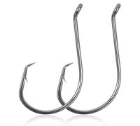 Circle Hooks Saltwater Catfish Fishing Hooks,50/100pcs Octopus Offset Sport Circle Fish Hooks for Catfish Rigs Bass Fishing Saltwater Freshwater Hook Size:8#-10/0 (100pcs_8#)