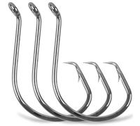Circle Hooks Saltwater Fishing Hooks -100/200pcs Strong Offset Octopus Catfish Fishing Hooks High Carbon Steel Baitholder Hook Customized Sport Circle Hook Size 10-10/0