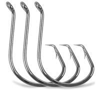 Circle Hooks Tackle - 120pcs 2X Strong Saltwater Fishing Hooks Octopus Customized Offset Sport Circle Hook for Catfish Bass Size 6/0