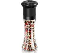 CIRCLE JOY Salt and Pepper Grinder, Manual Pepper Mills Grinder with Adjustable Ceramic Blades, Glass Body 6.35OZ Shaker for Kitchen BBQ, No Salt/Pepper Included