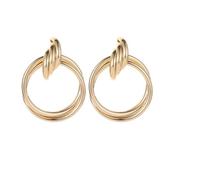 Circle Knotted Stud Earrings Hyperbole Geometric Twist Earring for Women 2020 Fashion Creative Jewelry Earings