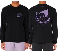 Circle - Long-sleeved trail running T-shirt - Clean As Fuck LS T-Shirt Slate Black for Men - Size XL - Grey Grey XL