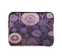 Circle Mandala Purple Laptop Sleeve Bag for 13-13.3Inch, Waterproof Shockproof Laptop Quilting Case, Slim Lightweight Design for Work-M