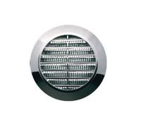 CIRCLE MINI AIR VENT GRILLE 60mm 2.4 inch INSECT GRID SILVER PLASTIC