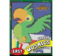 Circle Mosaics Coloring Book: Cute Animals Coloring Pages Color by Number Puzzle