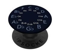 Circle Of Fifths/Fourths Music Theory Tool for Musicians PopSockets Adhesive PopGrip