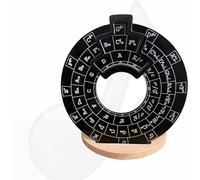 Circle of Fifths Metal Wheel with Wooden Display Stand, Interactive Music Theory Learning Kit, Professional Chord Chart Guide for Musicians, Students, Songwriters