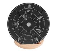 Circle of Fifths Wheel, Aluminum Alloy Melody Tool with Stand Holder Storage Bag, Music Theory Learning Tool Fifth Degree Circle for Beginners Musicians