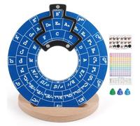 Circle of Fifths Wheel Guitar Accessories with Melody Chord Chart, Music Theory Book, Musical Learning Progress Wheel (Dark Blue)