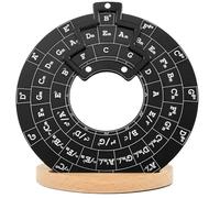 Circle of Fifths Wheel, Guitar Music Theory Disc Circle of Fifths with Stand Holder Easy to Use Circle of Fifths Portable Wheel Metal Melody Tool Chord Wheel for Musicians Songwriting
