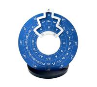 Circle of Fifths Wheel Metal Melody Tool Chord Wheel with Stand Holder - Music Theory Learning Tool for Musicians Songwriting (Blue)
