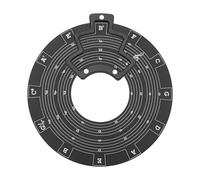 Circle of Fifths Wheel Music Disc Accessories Melody Tool Metal for Guitar Bass Piano Instruments Learning Versatile Practical Guitar Learning Tool (Black)
