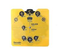 Circle of Fifths Wheel Tool Built-in Stand - Music Theory Chord & Key Decoder - Learn Progressions, Scales & Keys Yellow