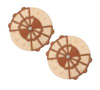 Circle of Fifths Wheel Wooden 2pcs for Guitar and Piano Beginners | User Friendly Guidance for Improvisation and Songwriting, Tabletop Practice Aid, Learning Support