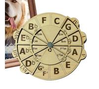 Circle Of Fifths Wheel Wooden Polished Smooth Exquisite Craft