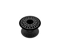 Circle Of Fifths - White Music Theory Graphic for Musicians PopSockets Adhesive PopGrip