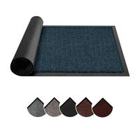 Circle of trust Dirt Trapper Door mats Indoor & Outdoor Blue 90x120cm Doormat - Non Slip Rubber Back Floor Mat - Super Absorbent Heavy Duty Door Mat, Washable Door Mat Barrier Mat