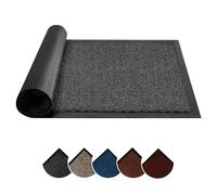 Circle of trust Dirt Trapper Door mats Indoor & Outdoor Grey 80x140cm Doormat - Non Slip Rubber Back Floor Mat - Super Absorbent Heavy Duty Door Mat, Washable Door Mat Barrier Mat