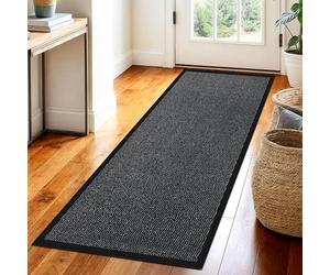 Circle of trust Hallway Runner Rug Grey 60x120cm Non Slip, Heavy Duty Carpet Runner, Rubber Backed Floor Mat, Dirt Trapper Washable Rug for Hallway Kitchen Bedroom Laundry Office