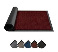 Circle of trust Hallway Runner Rug Heavy Duty Non Slip Rubber Back Red 90x150cm Dirt Trapper, Water Absorbent Runner, Washable Floor Mat, Long Carpet Runner for Kitchen, Launch, Doorway Area Rug