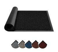 Circle of trust Hallway Runner Rug Non Slip, Heavy Duty Long Washable Runner Black 60x180 cm Rubber Backed Floor Mat | Dirt Trapper Washable Rug for Hallway Kitchen Bedroom Laundry & Office