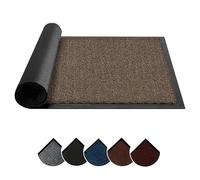 Circle of trust Hallway Runner Rug Non Slip, Heavy Duty Long Washable Runner, Rubber Backed Area Rug Brown 60x160 Dirt Trapper Washable Rug for Hallway Kitchen Living Roon Laundry & Office