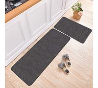 Circle of trust Kitchen Rug 40x60 cm, Grey | Non Slip Dirt Trapper Mat, Washable Floor Mat for Indoor, Non Skid Door Mat, Carpet & Runner