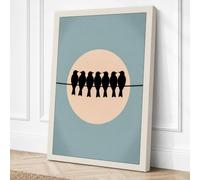 Circle of Unity Minimalist Canvas Wall Art Print 18x12 Inch (46 x 30 cm)