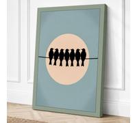 Circle of Unity Minimalist Canvas Wall Art Print 24x16 Inch (61 x 41 cm)