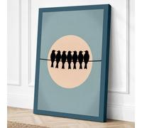 Circle of Unity Minimalist Canvas Wall Art Print 24x16 Inch (61 x 41 cm)