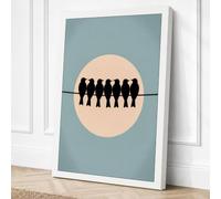 Circle of Unity Minimalist Canvas Wall Art Print 30x20 Inch (76 x 51 cm)