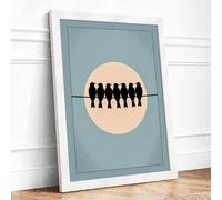 Circle of Unity Minimalist Framed Wall Art Print A1 (84.1×59.4cm) White, Wall Decor for Living Room, Bedroom, Office & Home, Ready to Hang, Art Gift