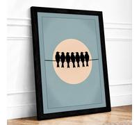 Circle of Unity Minimalist Framed Wall Art Print A2 (59.4×42cm) Black, Wall Decor for Living Room, Bedroom, Office & Home, Ready to Hang, Art Gift