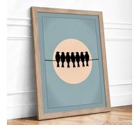 Circle of Unity Minimalist Framed Wall Art Print A2 (59.4×42cm) Oak, Wall Decor for Living Room, Bedroom, Office & Home, Ready to Hang, Art Gift