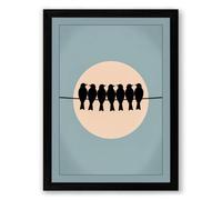 Circle of Unity Minimalist Framed Wall Art Print A3 (42×29.7cm) Black, Wall Decor for Living Room, Bedroom, Office & Home, Ready to Hang, Art Gift