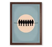 Circle of Unity Minimalist Framed Wall Art Print A3 (42×29.7cm) Walnut, Wall Decor for Living Room, Bedroom, Office & Home, Ready to Hang, Art Gift
