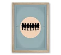 Circle of Unity Minimalist Framed Wall Art Print A4 (29.7×21cm) Oak, Wall Decor for Living Room, Bedroom, Office & Home, Ready to Hang, Art Gift