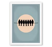 Circle of Unity Minimalist Framed Wall Art Print A4 (29.7×21cm) White, Wall Decor for Living Room, Bedroom, Office & Home, Ready to Hang, Art Gift