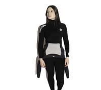 Circle One KONA Thermal Long Sleeve Rash Vest - 4-Way Stretch Water-Resistant Surf Top - Women's Black UK Size 12