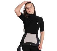 Circle One KONA Thermal Short Sleeve Rash Vest - 4-Way Stretch Water-Resistant Surf Top - Women's Black UK Size 12