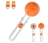 Circle Paper Cutter with 3 Blades, Adjustable Circle Paper Trimmer from 4 inch to 12.6 inch for Paper Scrapbook Cardstock Photos Business Cards Greeting Cards DIY Crafts Cards Making (Orange)