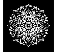 Circle Pattern in The Form of Mandala Engraving Decals 67.2x67.7cm Personalized Customization White